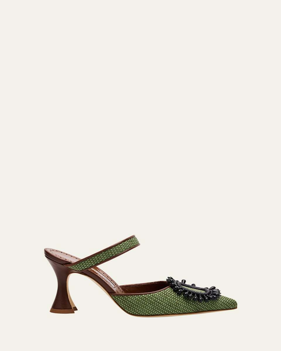 Atika Woven Ornament Mule Pumps
